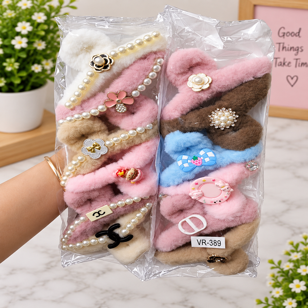 Fancy Fur Clutcher Hair Clips – 540 Per Dozen | 12 Pieces Pack