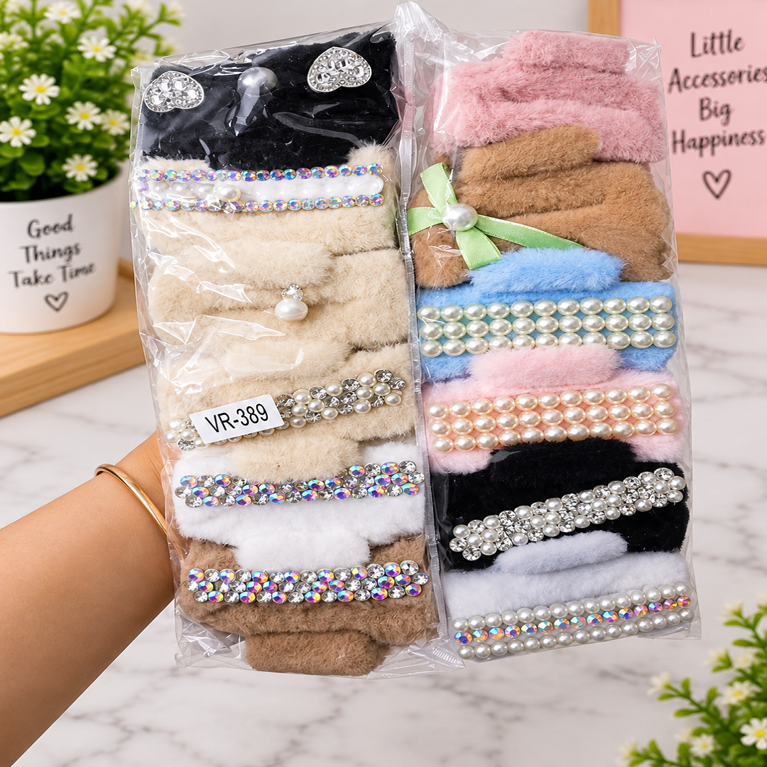 Fancy Fur Clutcher Hair Clips – 540 Per Dozen | 12 Pieces Pack