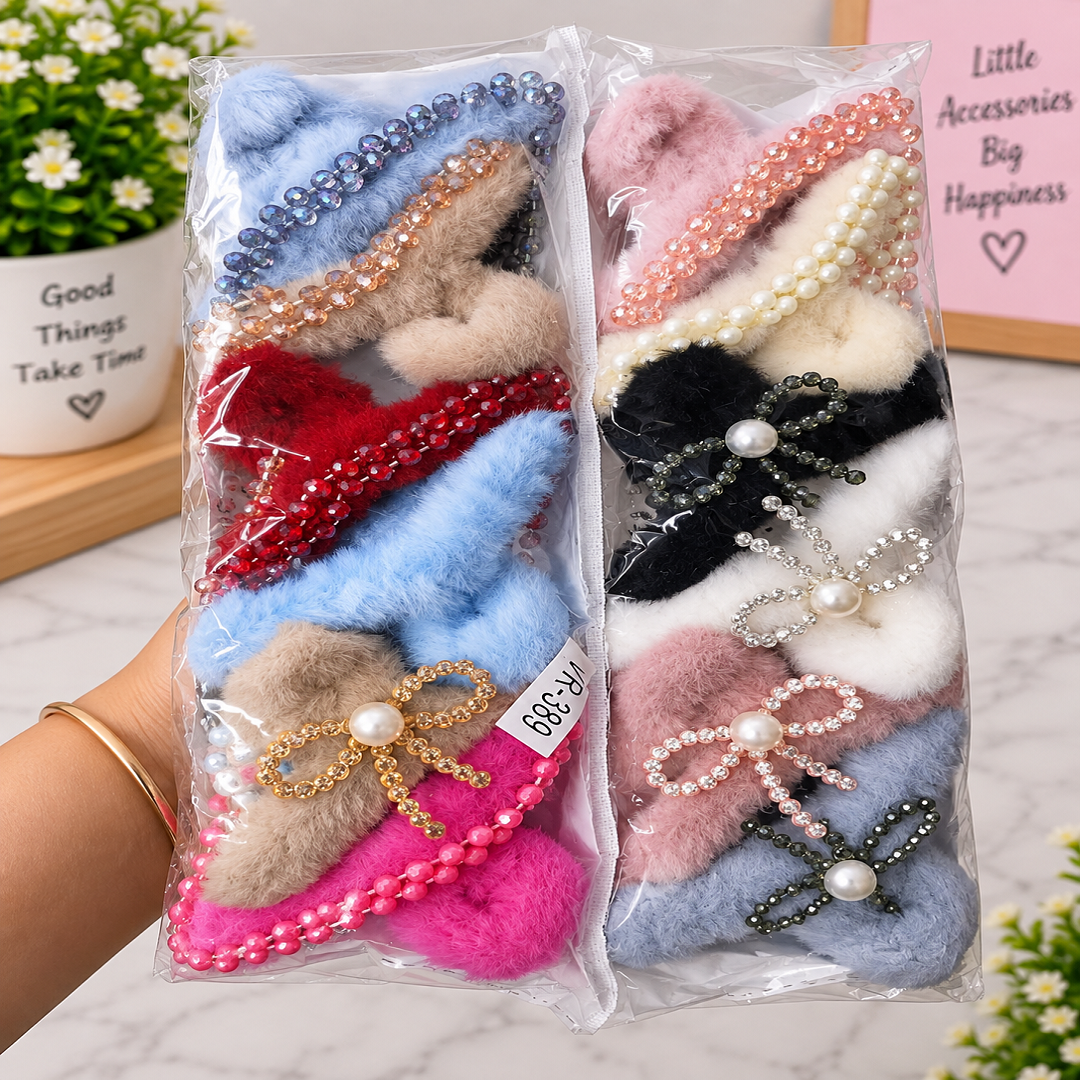 Fancy Fur Clutcher Hair Clips – 540 Per Dozen | 12 Pieces Pack