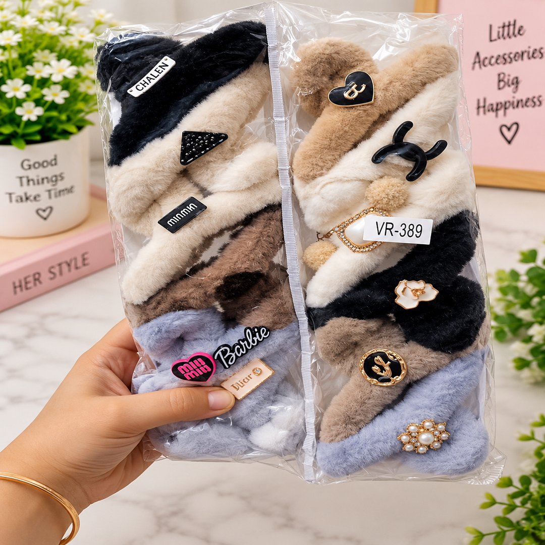 Fancy Fur Clutcher Hair Clips – 540 Per Dozen | 12 Pieces Pack