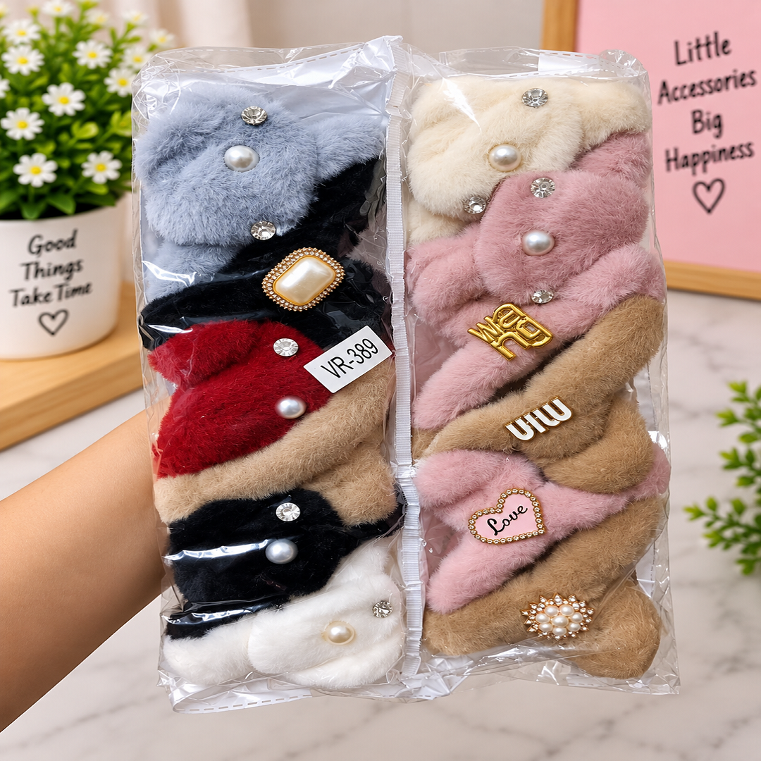 Fancy Fur Clutcher Hair Clips – 540 Per Dozen | 12 Pieces Pack
