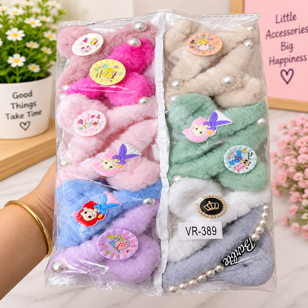 Fancy Fur Clutcher Hair Clips – 540 Per Dozen | 12 Pieces Pack