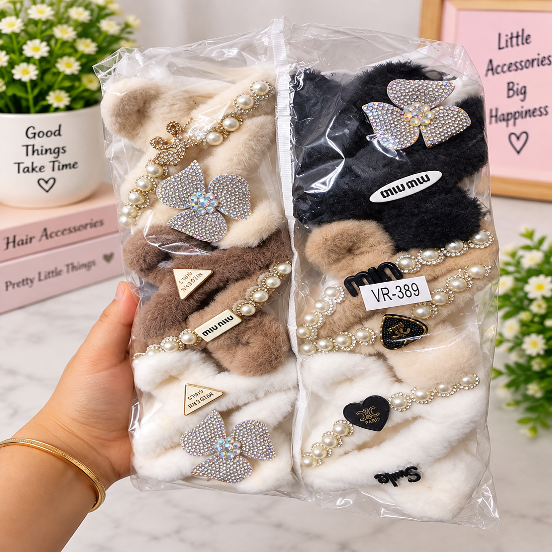 Fancy Fur Clutcher Hair Clips – 540 Per Dozen | 12 Pieces Pack