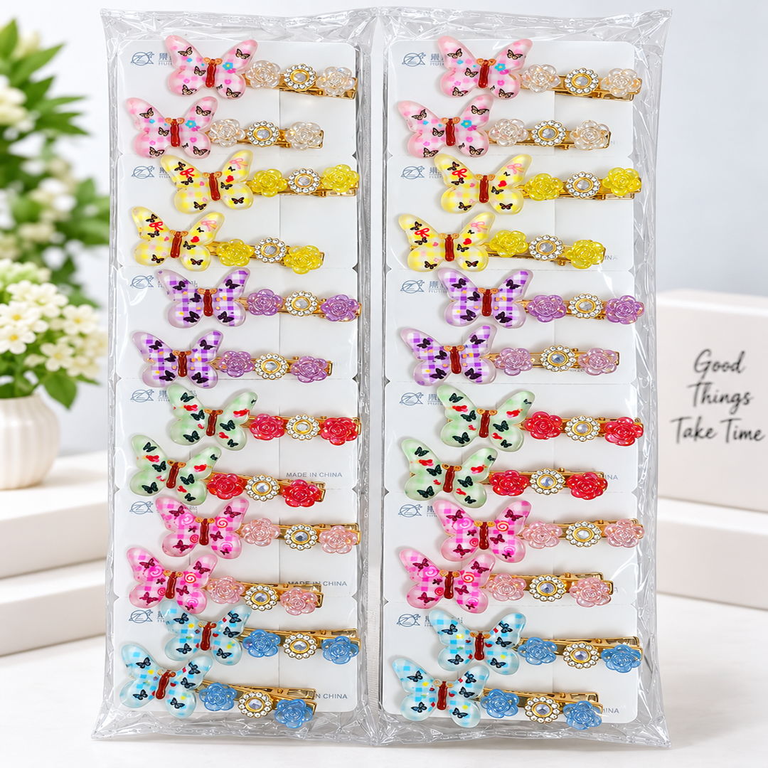 🎀 Stylish Fancy Hair Clips Combo Pack of 24 Pcs | Assorted Designer Hair Accessories | Wholesale Price ₹240