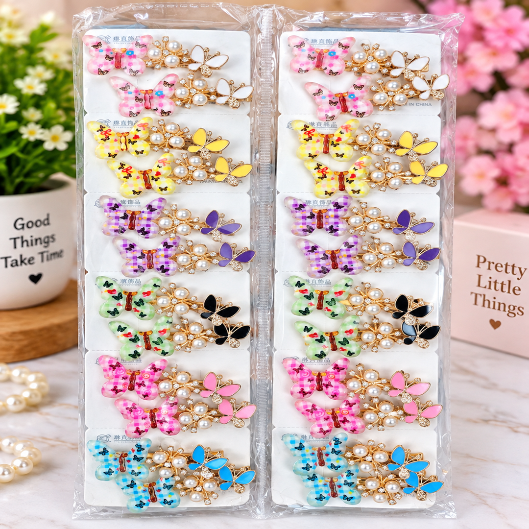 🎀 Stylish Fancy Hair Clips Combo Pack of 24 Pcs | Assorted Designer Hair Accessories | Wholesale Price ₹240