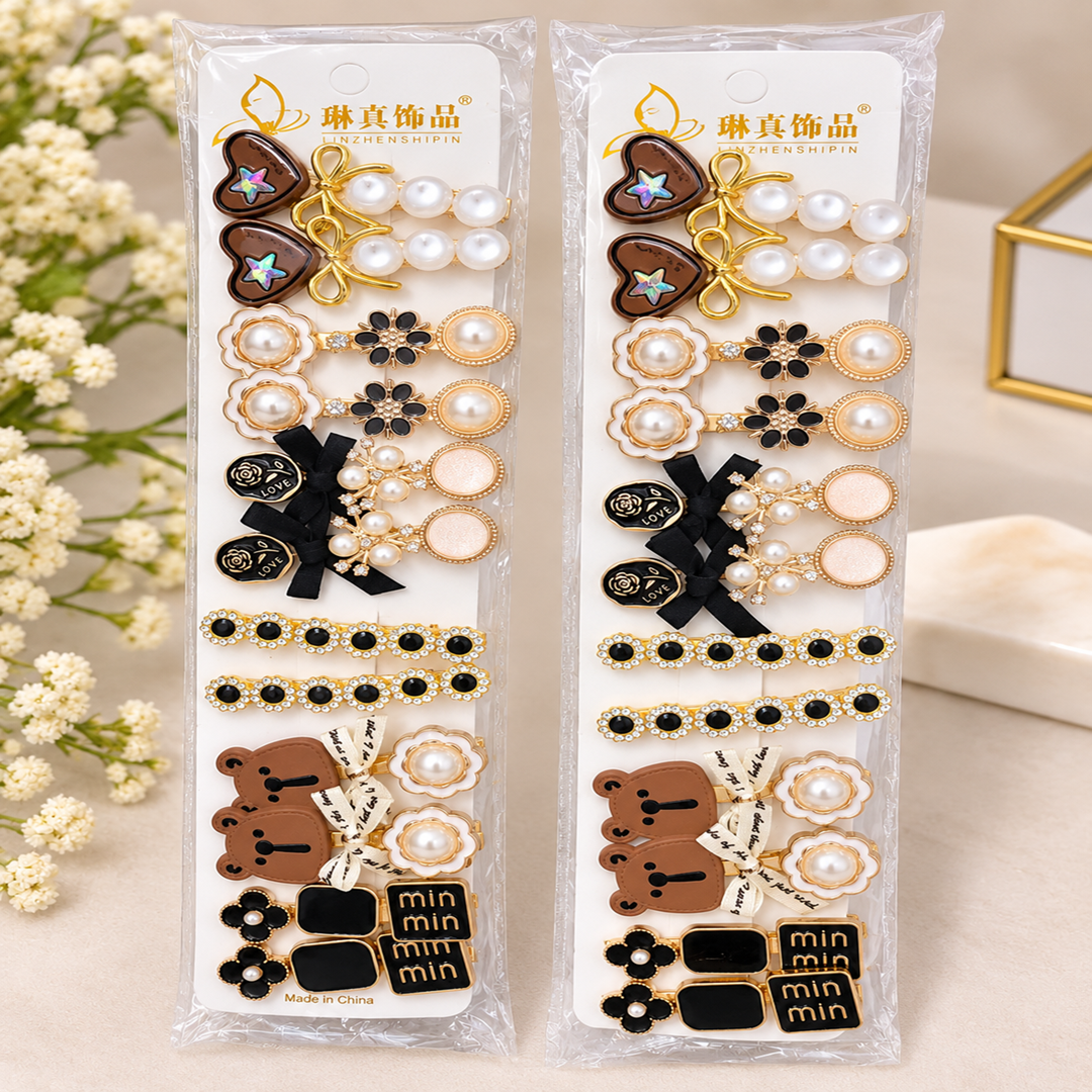 🎀 Stylish Fancy Hair Clips Combo Pack of 24 Pcs | Assorted Designer Hair Accessories | Wholesale Price ₹240