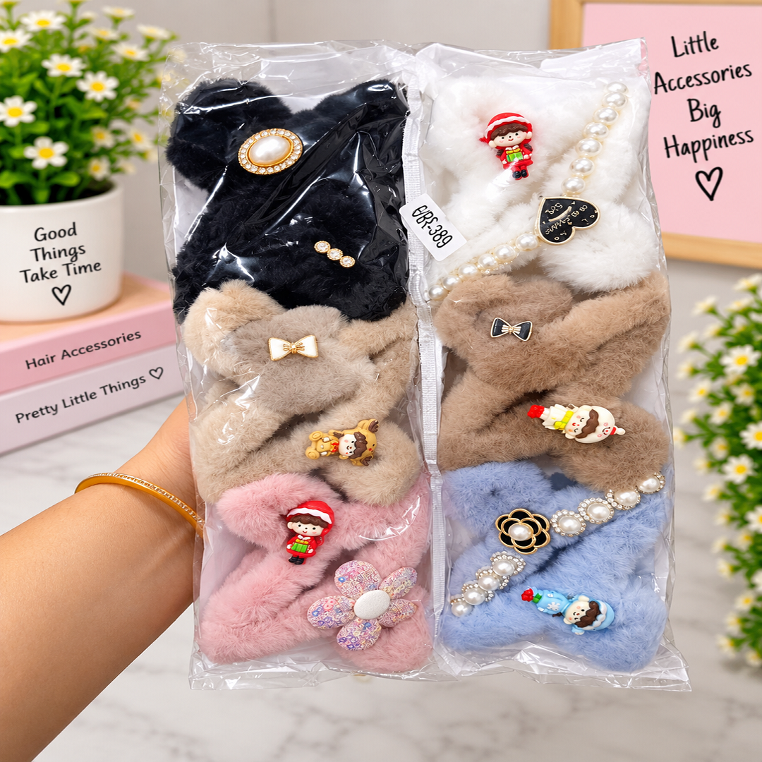 Fancy Fur Clutcher Hair Clips – 540 Per Dozen | 12 Pieces Pack