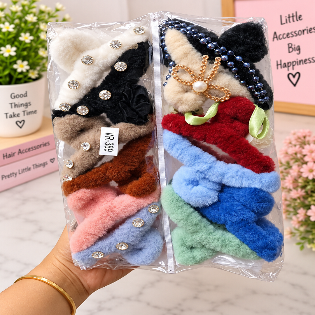 Fancy Fur Clutcher Hair Clips – 540 Per Dozen | 12 Pieces Pack