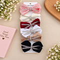 🎀 Stylish Lace Rhinestone Bow Hair Clips | Elegant Pearl Stone Design | 6 Pcs | Wholesale Price ₹240