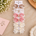 Stylish Lace & Ribbon Bow Hair Clips | 6 Pcs | Elegant Fancy Hair Accessories | Wholesale Price ₹240