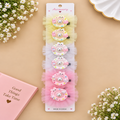 🎀 Cute Pearl Bunny Hair Clips Combo Pack of 6 Pcs | Colourful Cartoon Hair Accessories | Wholesale Price ₹180