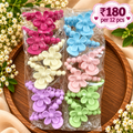 Flower Beaded Hair Claw Clips – Pack of 12 Pcs | Wholesale Price ₹180 per Dozen