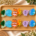 Fancy Transparent Sea Animal Acrylic Hair Claw Clips Pack of 12 Pcs – Cute Ocean Cartoon Designs | Wholesale Price ₹780 per Dozen