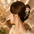 Beautifully crafted Luxury Rose Flower Hair Claw Clip.1200