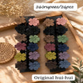 Original Hui Hui Flower Tic Tac Hair Clip Pack of 24 Pcs – Premium Hair Accessories | Wholesale Price ₹240 per Pack