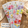 Kids Cartoon Snap Hair Clips Set Pack of 12 Pcs – Premium Hair Accessories | Wholesale Price ₹864 per Dozen