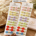 Flower Stone Hair Pin Pair Set Pack of 12 Pcs – Premium Hair Accessories | Wholesale Price ₹240 per Dozen