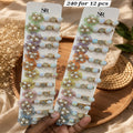 Pearl Flower Stone Hair Pin Set Pack of 12 Pcs – Premium Hair Accessories | Wholesale Price ₹240 per Dozen