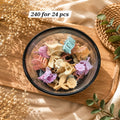 Korean Mini Floral Hair Claw Clips | Assorted Cute Flower & Leaf Design | Pack of 24 Pcs | Wholesale Price ₹240