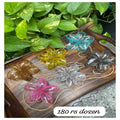 Transparent Flower Hair Clutcher Pack of 12 Pcs – Korean Acrylic Hair Claw Clip | Wholesale Price ₹180 per Dozen