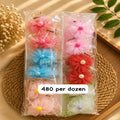 Lace Flower Hair Clutcher Pack of 12 Pcs – Premium Korean Fabric Hair Claw Clip | Wholesale Price ₹480 per Dozen