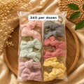 Gingham Bow Hair Clutcher Pack of 12 Pcs – Premium Check Print Fabric Bow Hair Claw Clip | Wholesale Price ₹360 per Dozen