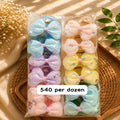 Glitter Bow Hair Clutcher Pack of 12 Pcs – Premium Shimmer Bow Hair Claw Clip | Wholesale Price ₹540 per Dozen