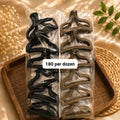 Matte Abstract Wave Hair Clutcher Pack of 12 Pcs – Premium Large Hair Claw Clip | Wholesale Price ₹180 per Dozen