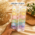 Transparent Daisy Flower Hair Clutcher Pack of 12 Pcs – Premium Pastel Hair Claw Clip | Wholesale Price ₹360 per Dozen