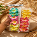 Plumeria Flower Hair Claw Clip – Pack of 12 Pcs | Tropical Floral Design | Wholesale Price ₹240 Per Dozen