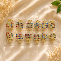 Mini Multicolor Rhinestone Hair Claw Clip – Pack of 12 Pcs | Gold Finish | Wholesale Price ₹96 Per Dozen