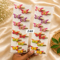 Premium Butterfly Hair Pins – Pack of 12 Pcs | Korean Designer Butterfly Hair Clips | Wholesale Price ₹240 Per Dozen
