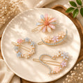 Floral Rhinestone Hair Pin Card Pack of 6 Cards | ₹360/Pack