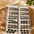 Korean Black Enamel Hair Pins – Pack of 12 Pcs | Premium Designer Hair Clips | Wholesale Price ₹240 Per Dozen