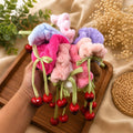 Cherry Fur Scrunchies Pack of 12 Pcs – Wholesale ₹360/Dozen