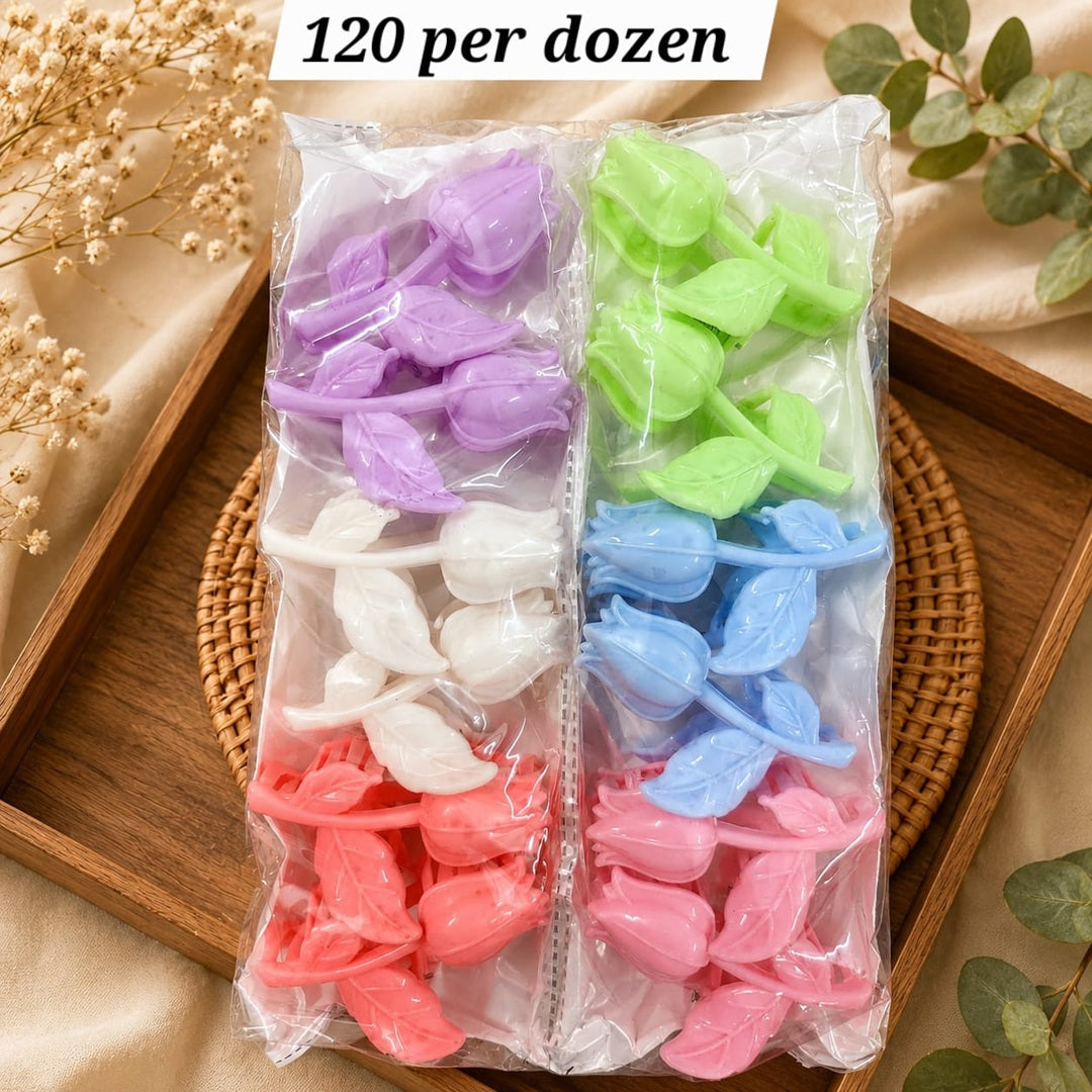 Tulip Shiny Hair Clutcher Pack of 12 Pcs – Wholesale ₹120/Dozen