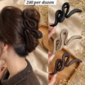 Snake Matte Coffee Shades Hair Clutcher Pack of 12 Pcs