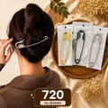 Safety Pin Hair Claw – Black, Gold & Silver | Pack of 12 Pcs | Wholesale Price ₹720 per Dozen
