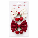 Cherry Bow Hair Clip Pack of 12 Pcs | Wholesale Price ₹300/Dozen