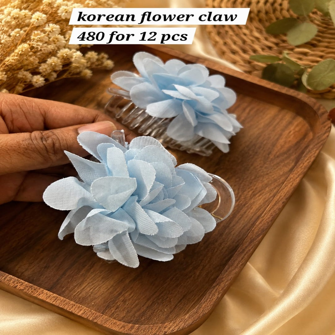 Rose Flower Clutcher – Stylish Floral Hair Claw Clip random colours 480 per dozen
