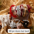 Luxury Hanging Fur & Stone Work Hair Bands – ₹380 Per Dozen