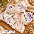 Premium Korean Style Lace Bow Hair Clips Pack of 12 Pcs – Purple & Pink Checkered Design | Wholesale Price ₹720 per Dozen