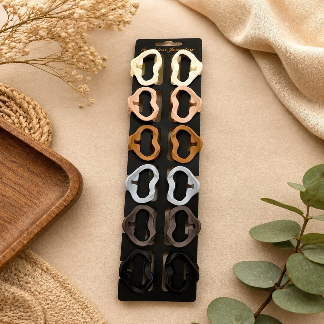 Original China Korean Matte Finish Hair Clutcher Collection Pack of 12 Pcs | Wholesale Price ₹96/Dozen