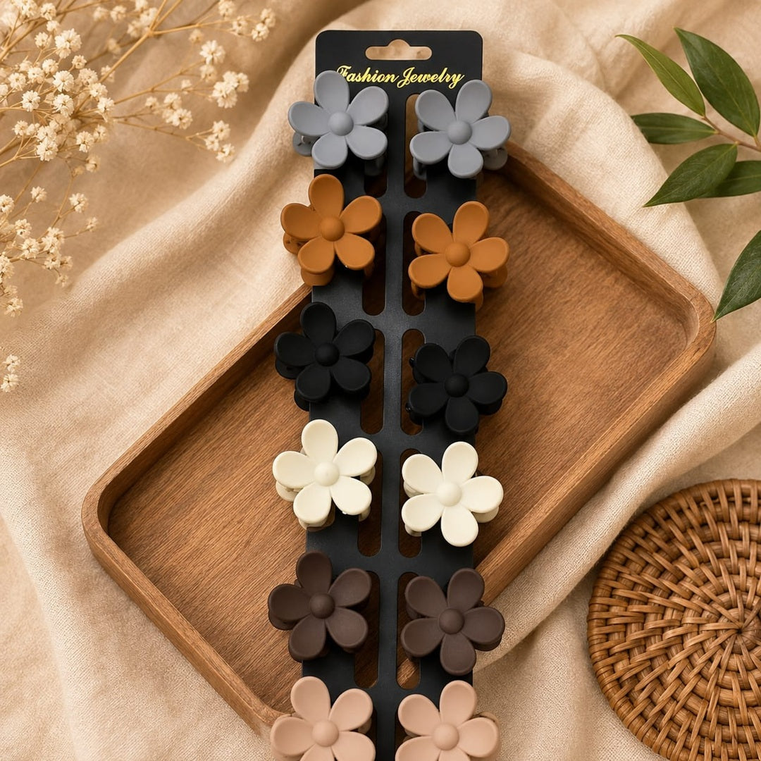 Original China Korean Matte Finish Hair Clutcher Collection Pack of 12 Pcs | Wholesale Price ₹96/Dozen