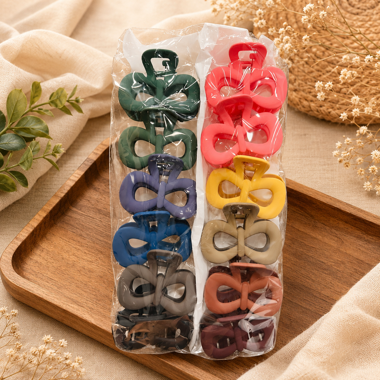 Bow Heart Hair Clutcher Sheet Pack of 12 Pcs | ₹144/Dozen