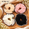 Premium Ruffled Chiffon Scrunchies Pack of 12 Pcs – Stylish Voluminous Hair Scrunchies | Wholesale Price ₹360 per Dozen
