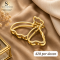 Premium Gold Butterfly Metal Hair Claw Clip – Pack of 12 Pcs | Wholesale Price ₹420 per Dozen