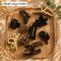 Coffee Shade Hair Accessories Combo Pack of 10 Pcs | ₹180/Pack