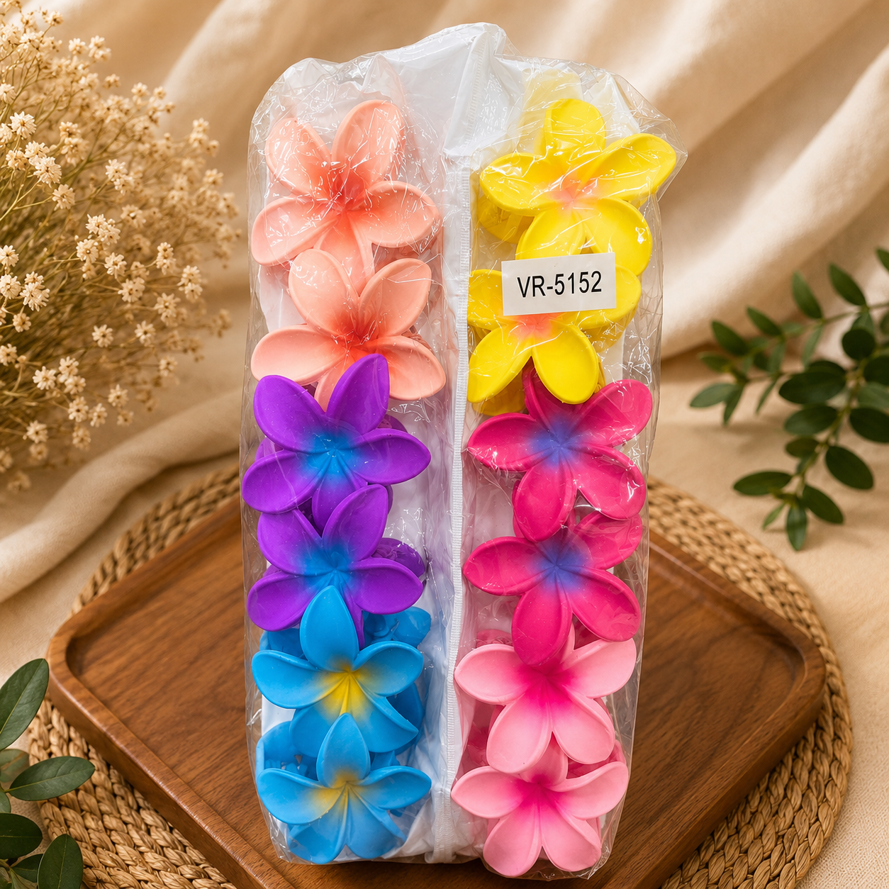 Flower Hair Clutcher Sheet Pack of 12 Pcs | ₹180/Dozen