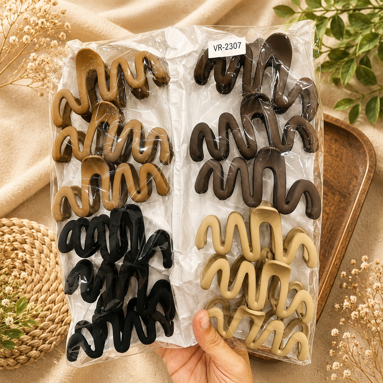 Zigzag Hair Clutcher Sheet Pack of 12 Pcs | ₹180/Dozen